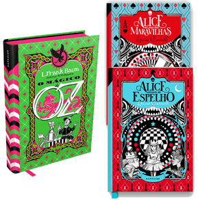 KIT MAGICO DE OZ + ALICE NO PAIS DAS MARAVILHAS + ALICE ATRAVES DO ESPELHO